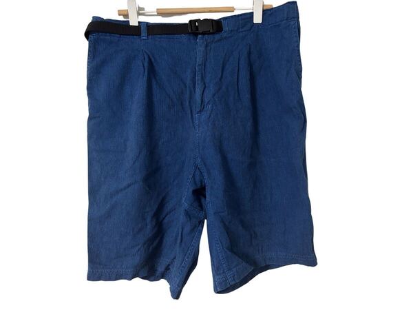 Carhartt カーハート XL コーデュロイ ショーツ 青 ウエストベルト付き W8 Corduroy Shorts XL Blue W85 with Built-in Belt