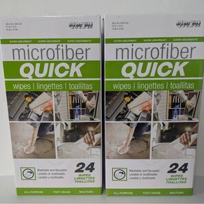 EUROW マイクロファイバークロス QUICK wipes 24枚×2個セット 新品未開封 EUROW Microfiber Cloth QUICK wipes 24pcs×2 New Unopened