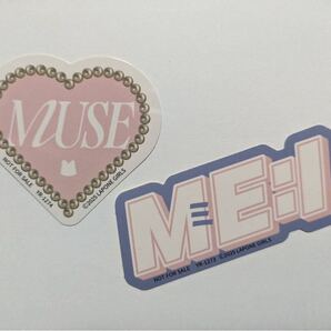 ME:I MUSE 非売品ステッカー2枚セット ハート&ロゴデザイン ME:I MUSE Sticker Set (2 Designs) Not for Sale Official Goods