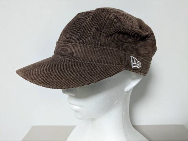 NEW ERA コーデュロイ ワークキャップ ブラウン 7 1/8 綿100% 日本製 Corduroy Work Cap Brown 7 1/8 100% Cotton Made in Japan