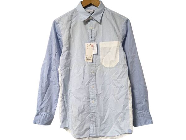 UNIQLO JW ANDERSON ブロックチェックシャツ ブルー系 Sサイズ コットン100% Block Check Shirt Blue S Cotton 100% 長袖シャツ