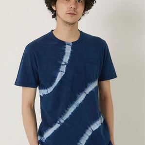 BLUE BLUE JAPAN ムライトテンジク シマシボリ Tシャツ 5 日本製 Tie-Dye Pocket Tee Size 5 Made in Japan 半袖Tシャツ