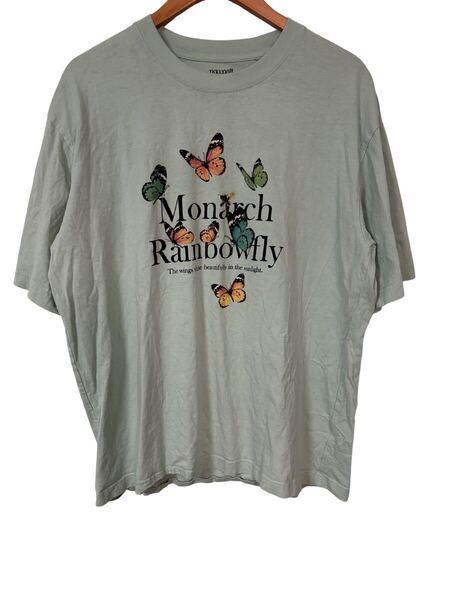 GU nowartt モナークバタフライ グラフィックTシャツ XL 緑系 半袖 Monarch Butterfly Graphic T-Shirt XL Green Short Sleeve