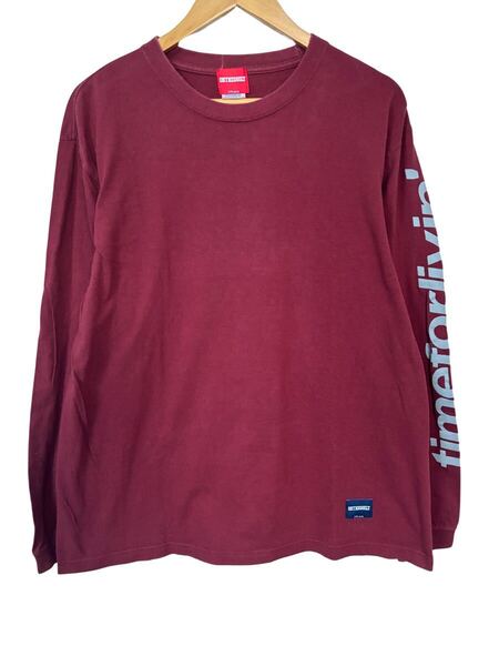 OHTHEGUILT ロンT XL バーガンディ 長袖Tシャツ timeforlivin’ ストリートLong Sleeve Tee XL Burgundy timeforlivin’ Street Style