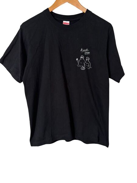 城崎温泉 Tシャツ 黒 Mサイズ シティポップ風刺繍 United Athle製 Kinosaki Onsen T-Shirt Black City Pop Style Embroidery United Athle