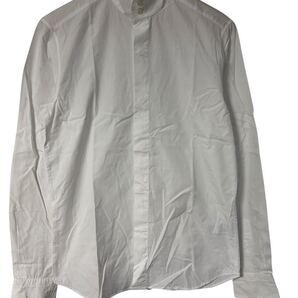 美品 アニエスベー フランス製 スタンドカラーシャツ 白 36 コットン100% Agnes b. Stand Collar Shirt White 36 Made in France Cotton