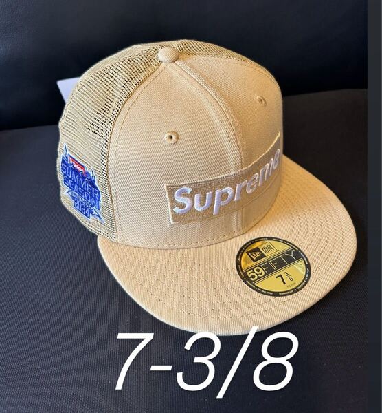 7-3/8 Supreme Box Logo Mesh Back New Era Light Gold (24SS) ニューエラ キャップ ライトゴールド