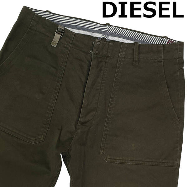 DIESEL ディーゼル CHI-WORK ART GMP W32 (約88cm W34相当) イタリア製 ベイカーパンツ コットンパンツ ワークパンツ チノパンツ メンズ