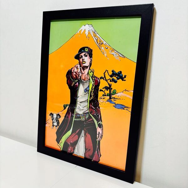 【黒額付きポスター】JOJO ジョジョの奇妙な冒険 第3部 承太郎 イギー(新品