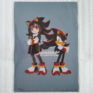 ソニック × シャドウ ジェネレーションズ クリアファイル ゲオ特典 戌神ころね シャドウ衣装Ver. イラスト SONIC X SHADOW GENERATIONS