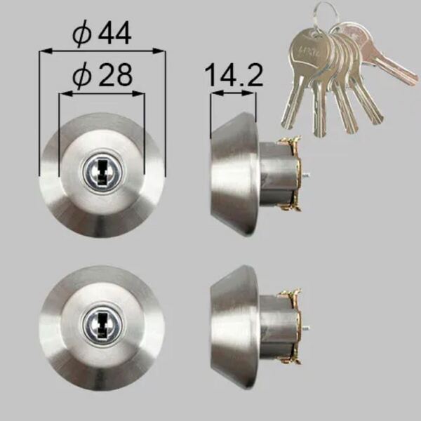 3個セットLIXIL ドア錠(WNシリンダー) 玄関ドア部品 鍵