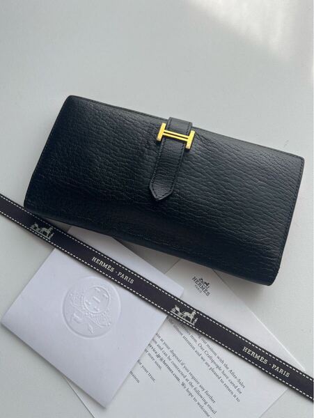 81 美品 HERMES エルメス ベアン スフレ 2つ折り 長財布