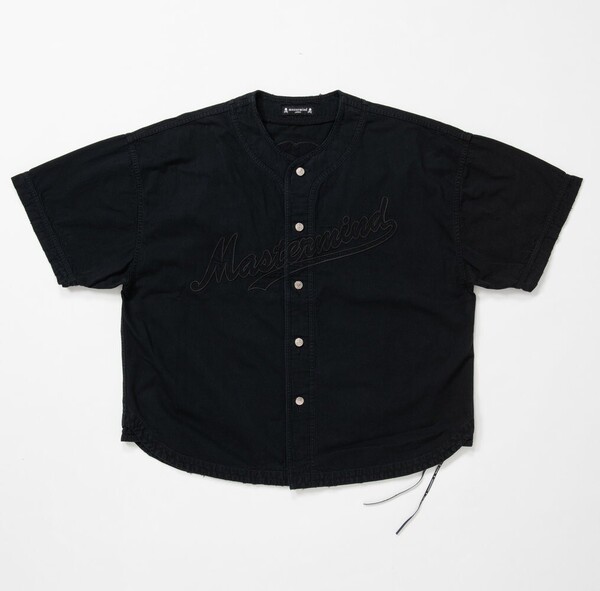 即決 希少 新品 23S/S mastermind JAPAN BASEBALL DENIM SHIRT Black Large マスターマインド ジャパン ベースボール デニム シャツ 黒 L