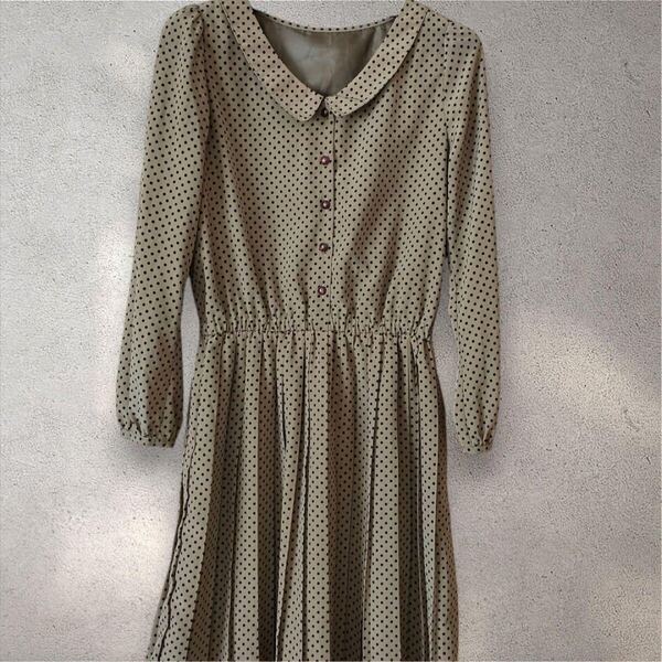 N Natural beauty Basic ドット柄ワンピース Mサイズ