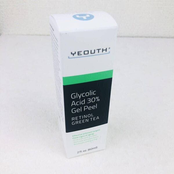 YEOUTH Glucolic Acid 30% Gel Peel グリコール酸30% ユース レチノール 60ml ピーリング 毛穴 ニキビケア シミ しわ にきび