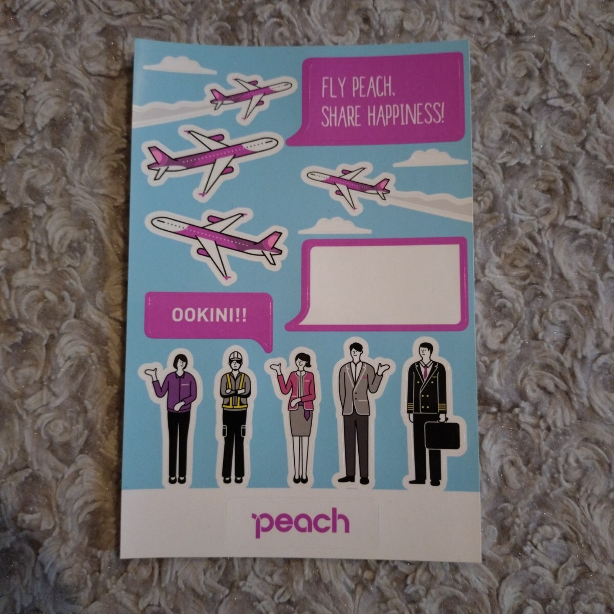 peach ステッカー ☆ Peach Aviation ピーチ アビエーション