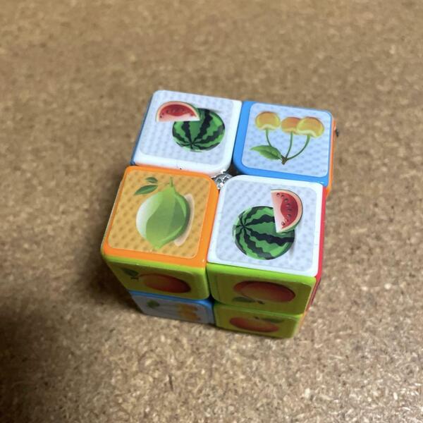 知育おもちゃ フルーツ柄キューブパズル ブロック ルービック風 ベビーキッズ向け