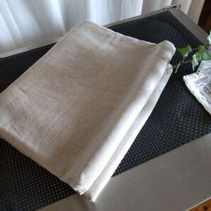 未使用 無印良品 麻平織 フラットシーツ シングルサイズ