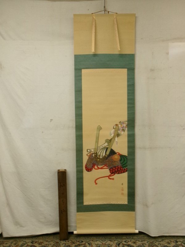 田中康浩 掛け軸 雛人形 共箱付き 節句 飾り 和室インテリア 田中康浩 掛け軸 雛人形 共箱付き 節句 飾り 和室インテリア