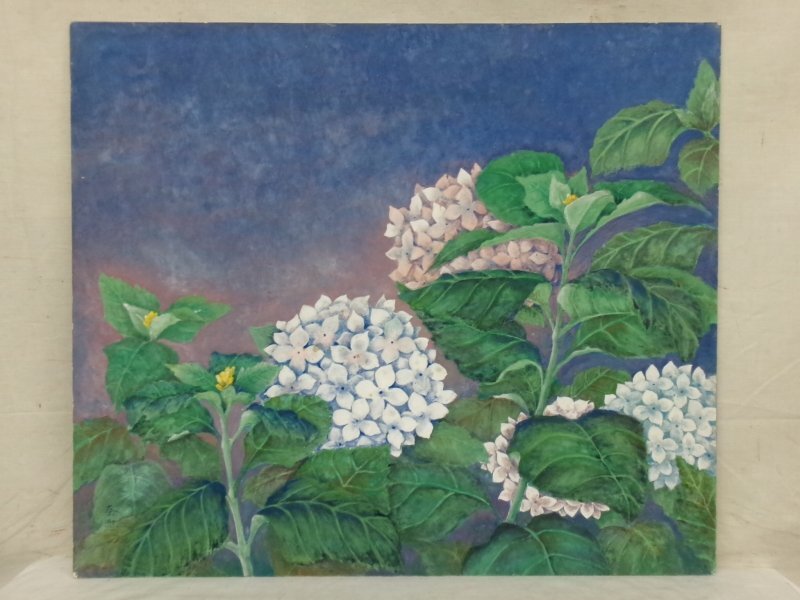 Yahoo!オークション -「あじさい 紫陽花 アジサイ」(絵画) (美術
