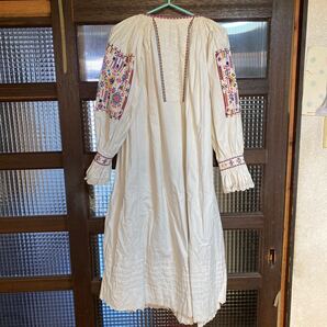 レア ウクライナ 可愛い刺繍 ワンピース ヴィンテージ 幾何学