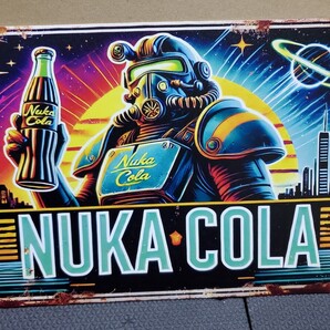 ヌカコーラ│フォールアウト│ネオンカラー│ゲームブリキ看板│ゲーマーメタルサイン│アメリカン海外雑貨│ガレージ、店舗│インポート品
