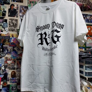 新品│スヌープドッグ│リズムギャングスタ│輸入メンズTシャツ│白│海外インポート品│JP-Lサイズ│HIPHOP、ストリート、ラッパー