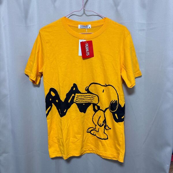 ★新品★PEANUTS 公式 ジグザグ柄 半袖Tシャツ S スヌーピー