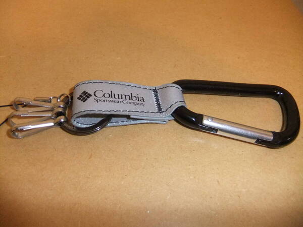 1点物【廃盤/未使用/5】Columbia(コロンビア) キーリング(カラビナ) bk 新品 key ring タグ無し デッドお宝蔵出し 定番 マストアイテム