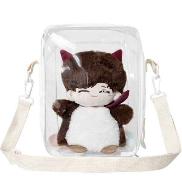 【人気商品】外出 全透明 20-25cmぬいぐるみ用 大容量 見せバッグ ショルダーバッグ 痛バッグ 人形入れ ぬいば PVC Y