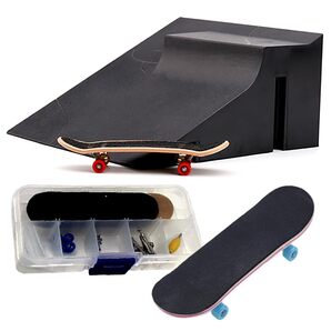 【在庫セール】スケボー 指スケ ミニスケボー フィンガーボード スケートボード SALUDABLE パーク セット (Aタイプ)