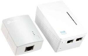 TP-Link WiFi 中継機 PLCアダプター TL-WPA4220 KIT 11n 300Mbps 無線LAN 有線LAN コンセント 2台 キット 総務省指定(中古品) (shin