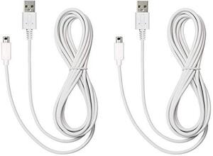 二友 任天堂 WiiU / Wii U ゲームパッド用 USB 充電ケーブル Wii U GamePad用 USB充電ケーブル 3m 2本セット(中古 未使用品) (shin