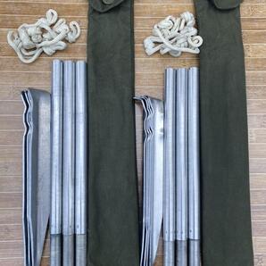 ★ ポーランド軍 ポンチョテント用 Vペグ版 ポール&ペグ 2セット(約155cm)