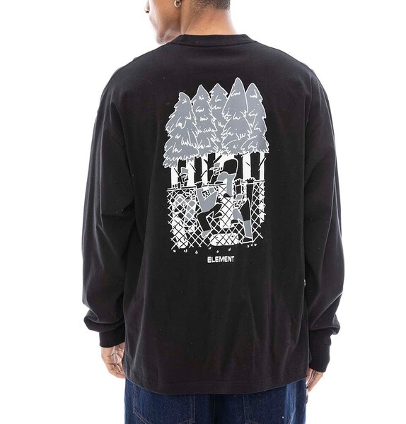 ★送料無料★2025春夏 新品【ELEMENT/エレメント】KSK BACK TO NATURE LS ロンT FBK メンズL BF021050