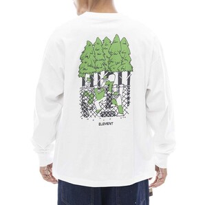 【SALE】★送料無料★2025春夏 新品【ELEMENT/エレメント】KSK BACK TO NATURE LS ロンT WHT メンズL BF021050