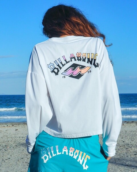 ★送料無料★2025春夏 新品【BILLABONG/ビラボン】【水陸両用】MORFY SUNSET ARCH LS TEE RASH 長袖ラッシュガード WHT M BF013857