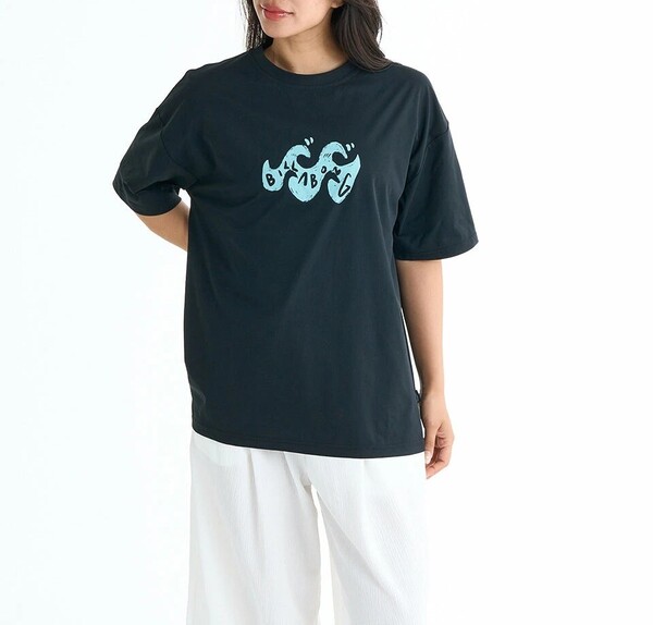 ★送料無料★2025春夏 新品【BILLABONG/ビラボン】【水陸両用】【ZACKBALANG】SWELL SURF TEE ラッシュガード BLK レディースL BF013879