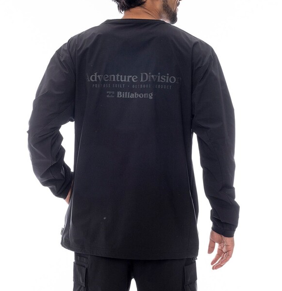 ★送料無料★2025春夏 新品【BILLABONG/ビラボン】【A/DIV.】 UTILITY LS TEE 長袖Tシャツ BLK メンズM BF011870