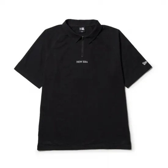 ★新品★ NEWERA GOLF 半袖 スキッパー ポロシャツ Seersucker ブラック Mサイズ ゴルフ
