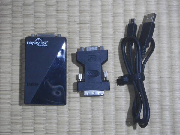 ★送料込み!!●Logitec (LDE-WX015U) ディスプレィアダプタ USB Full HD対応 LDE-WX015U ブラック 中古品!!