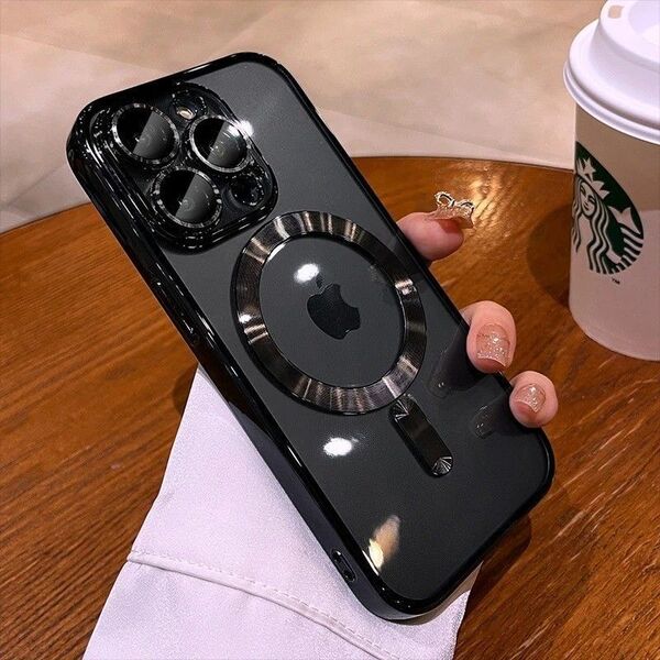 iphone16 magsafe ケース ブラック 黒 ワイヤレス 磁気 対衝撃 iPhone 耐衝撃 マグセーフ カバー