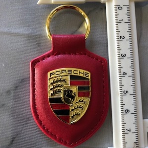 ポルシェロゴ 赤 キーホルダー 送料サービス 930 997 992 GT3 991 992 993 964 928 マカン タイカン 718 ボクスター