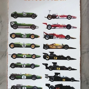 誰も持ってない? 歴代 ロータス LOTUS F1シリーズ 大盤 金属パネル 日本全国送料サービス お部屋に・ガレージに!