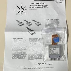 マイクロ波用リレー HP 8765A 1回路2接点 駆動電圧:15V DC~4GHz
