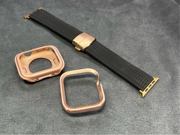 Apple Watch ラバー バンド アルミニウム ケース applewatch 49mm 45mm 44mm 40mm 41mm