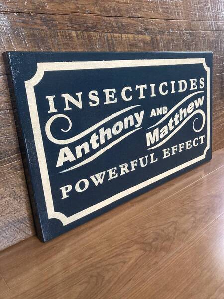 ヴィンテージスタイルサイン ANTHONY2 木製 看板 ディスプレイ インテリア 店舗