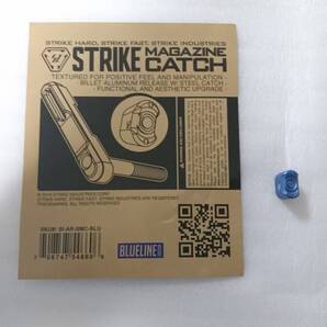 実物 ストライクインダストリー(Strike Industries)製 AR-15 M4用 MWS用加工済み マガジンキャッチボタン 青