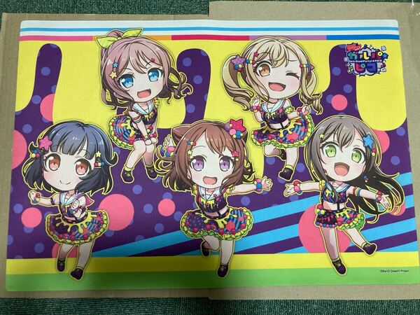 ラバーマット BanG Dream! Poppin'Party[バンドリ ガールズバンドパーティ ガルパ プレイ 戸山香澄 花園たえ 牛込りみ 山吹沙綾 市ヶ谷有咲