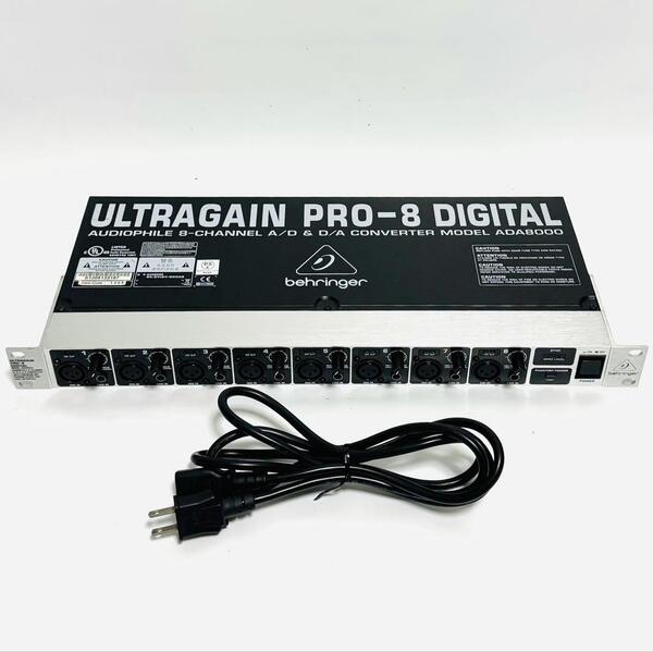 Behringer ULTRAGAIN PRO-8 DIGITAL ADA8000 8チャンネル A/D & D/Aコンバーター プレミアムマイクプリアンプとADATインターフェース付き